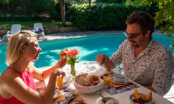 Moment détente au petit-déjeuner