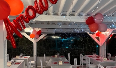 Décoration du restaurant spécial SAINT VALENTIN