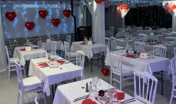 Décoration du restaurant spécial SAINT VALENTIN