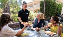 Repas en terrasse