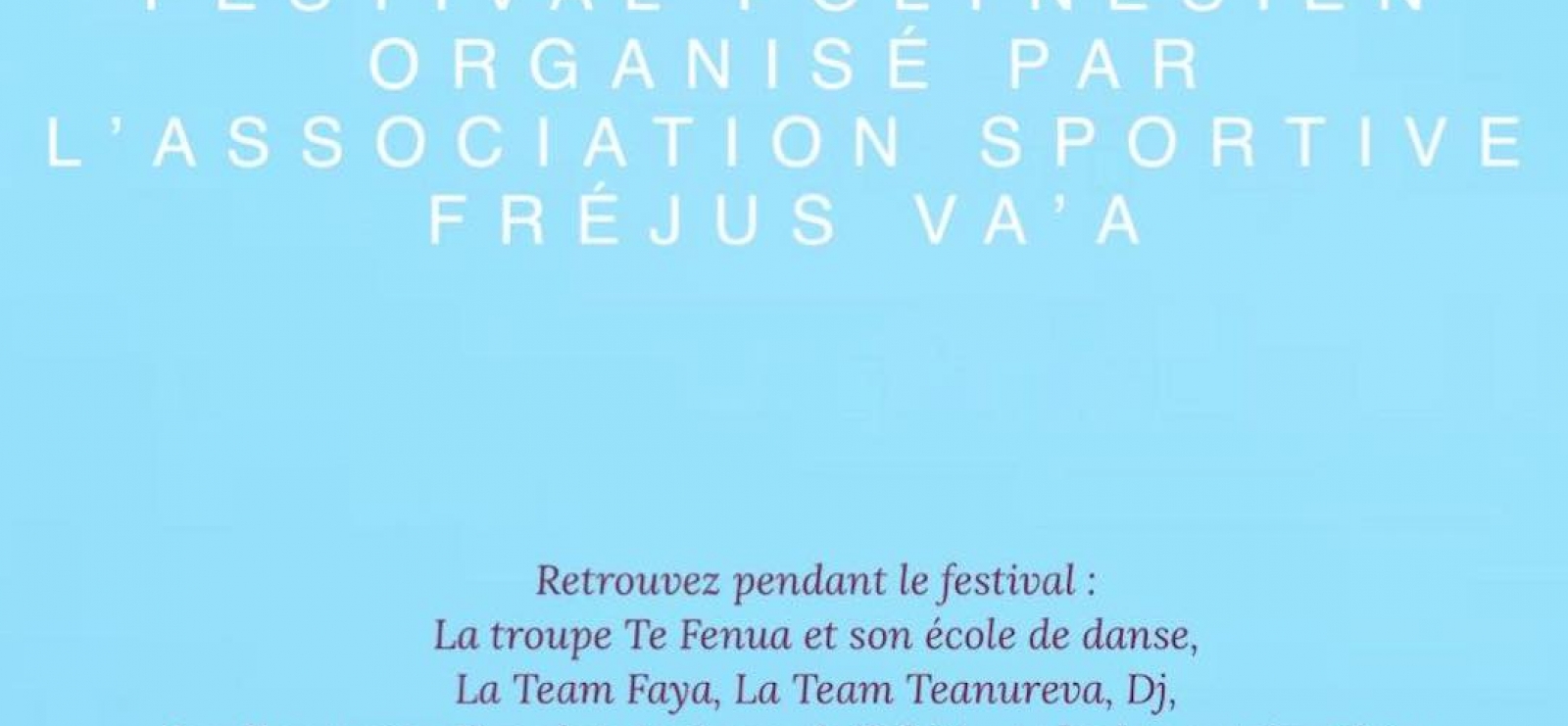 festival polynesien frejus 2024 association sportive Fréjus va'a